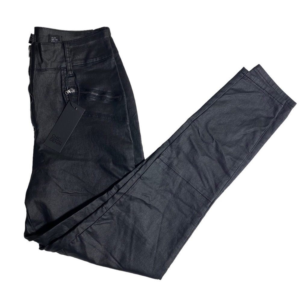 Chic Denim Jean Skylar High Rise Ankle Grazer Zip Crst Size 16